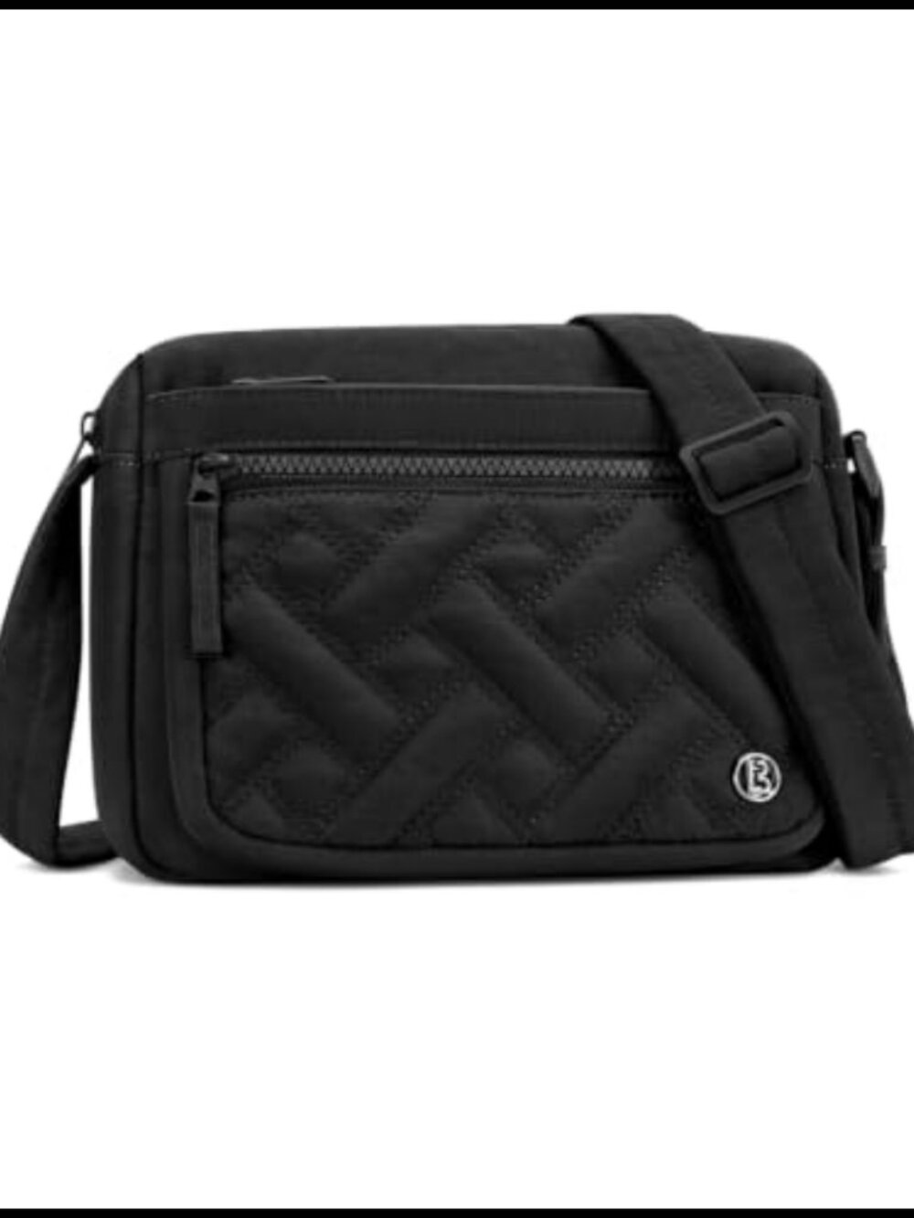 Quilted Nylon Crossbody Bag Lightweight Multi-Pocket Small Purse